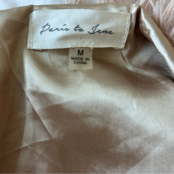 Fringe Cropped Teddy Jacket SZ M - Picture 2 of 5